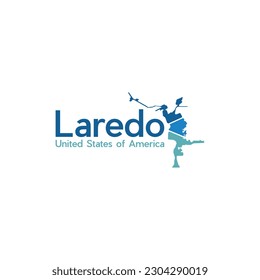 Laredo City Map Modern Simple Creative Logo