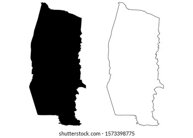Lares municipality (Commonwealth of Puerto Rico, Porto Rico, PR, Unincorporated territories of the United States) map vector illustration, scribble sketch Lares map