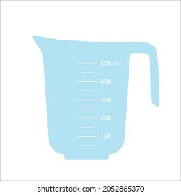 Large 0.5 Liter Measuring Beaker. Vector Illustration