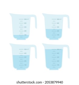 Large 0.5 Liter Measuring Beaker. Vector Illustration