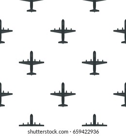 Large aircraft with missiles pattern seamless flat style for web vector illustration