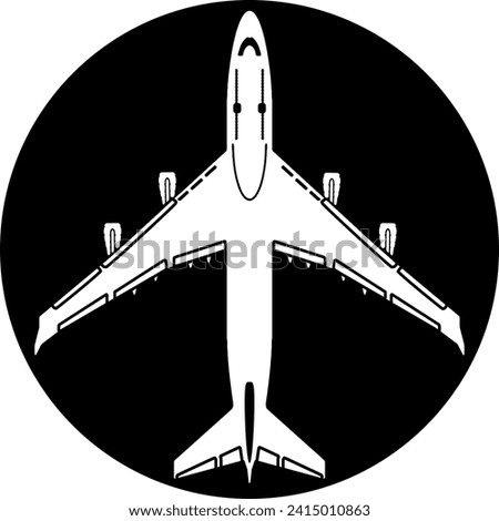 Large airliner jumbo jet vector design