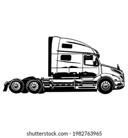 Large American truck. Semi Truck. File for cutting and printing svg