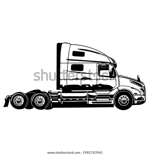 Large American Truck Semi Truck File Stock Vector (Royalty Free ...