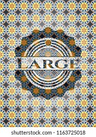 Large arabic style badge. Arabesque decoration.