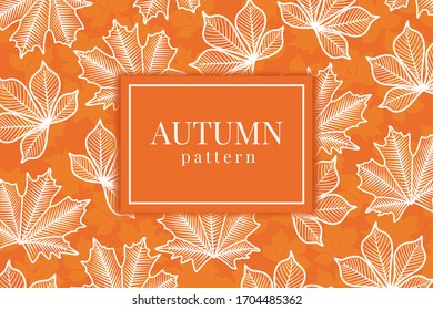 Large autumn orange leaves background Free Vector