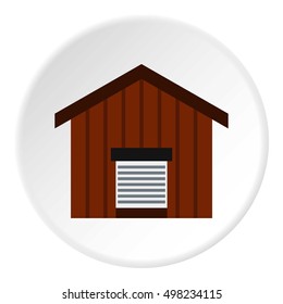 Large barn icon. Flat illustration of large barn vector icon for web