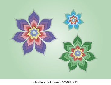Large beautiful flowers on a black background.