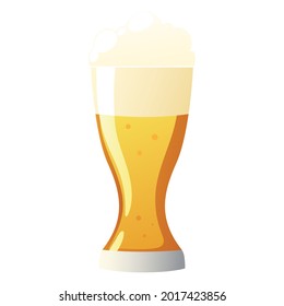 large beer glass drink isolated