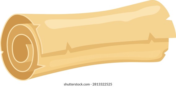 Large beige log segment with visible growth rings and inner wood, lying horizontally with warm tan tones.