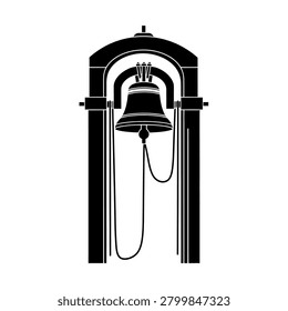Large bell hanging from archway structure