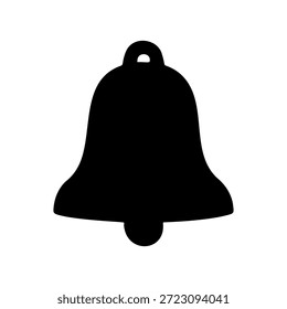 Große Glocke Silhouette Vektor flache Illustration Design.