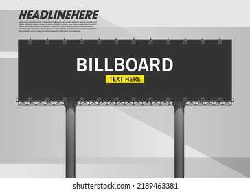 Large billboard on a black background for advertising decoration