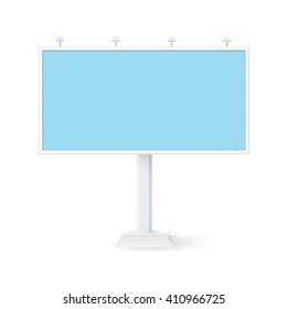 Large  billboard screen on white background