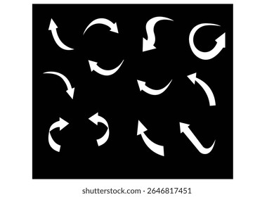  ícone de seta preta grande vetor definir estilo plano Símbolo de seta Curva e seta reta ícone vetor. Rabiscos e rabiscos. Coleção Shutterstock. ... sinais de seta