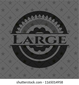 Large black badge