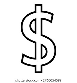 A large black dollar sign icon