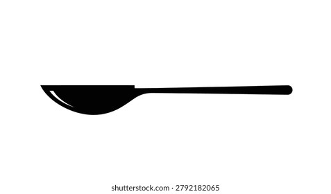 Large black ladle with handle