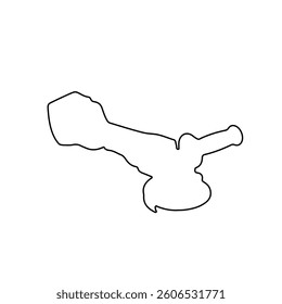 A large black outline cordless angle grinder symbol on the center. Vector illustration on white background