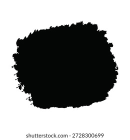 Una Grande mancha de pintura negra sobre un fondo blanco, creando una declaración visual audaz y dinámica. El borde áspero y desigual de la mancha agrega textura y energía a la Imagen, lo que la convierte en una obra de arte única y original.