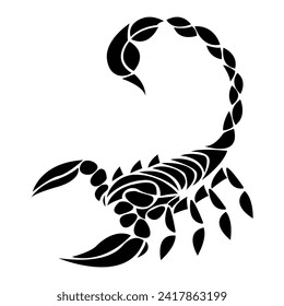 Large black scorpion. Vector Illustration. EPS10