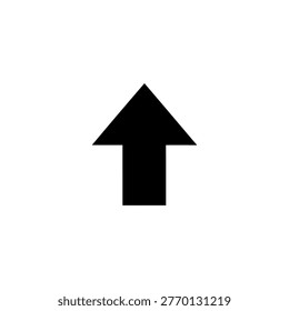Large black upward pointing arrow sign
