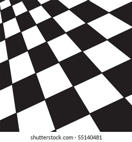 A large black and white checker floor background pattern