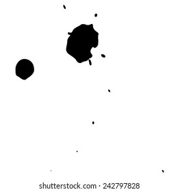 Large blobs of ink contaminated surface