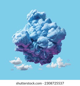 Gran nube azul sobre cielo azul