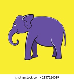large blue elephant vector illustration