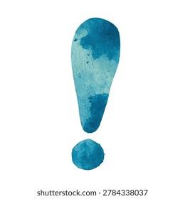A large blue exclamation point symbol