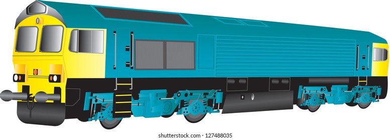 A Large Blue and Yellow Diesel Railway Locomotive