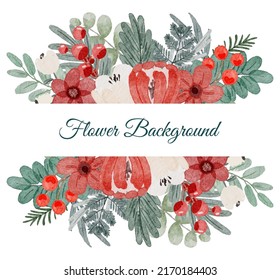 Grosser botanischer Blumenbestand. Set von getrennten Teilen und bringen Sie zu einem schönen Blumenstrauß in Aquarellfarben auf weißem Hintergrund, flache Vektorgrafik