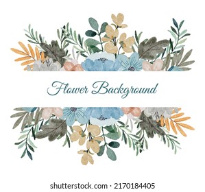 Large Botanical set of wild flowers. Set of Separate parts and bring together to beautiful bouquet of flowers in water colors style on white background, flat vector illustration
