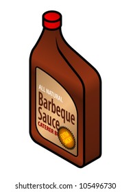 A large bottle of extra smoky barbeque sauce.