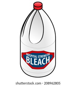 A large bottle of hospital strength bleach.