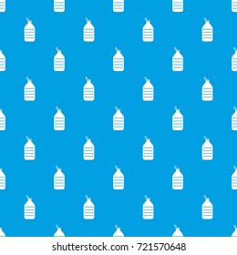 Large bottle of water pattern repeat seamless in blue color for any design. Vector geometric illustration