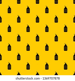 Large bottle of water pattern seamless vector repeat geometric yellow for any design