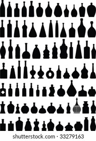 Large bottles collection-vector