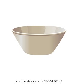 large bowl, vector illustration, white background
