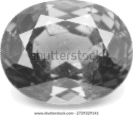 Large brilliant diamond stone in halftone duotone style for luxury and jewelry designs