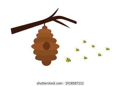 Large Brown Honeycomb Vector Illustration