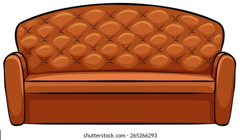 Large brown sofa with luxury design