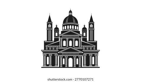 Large building with domes and towers