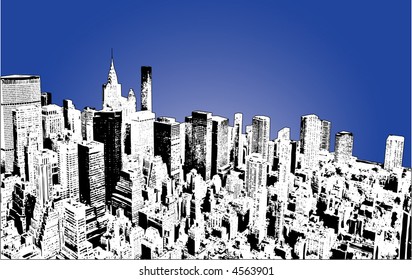 Large buildings in a metropolitan area