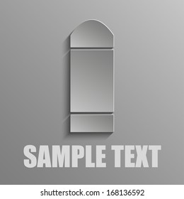 Large bullet on a gray background