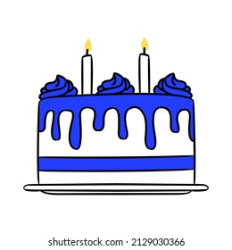 large cake vector illustration icon.