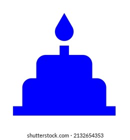 großes Kuchen, Vektorgrafik Symbol.