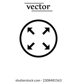 large capacity icon, expand icon flat illustration on white background..eps