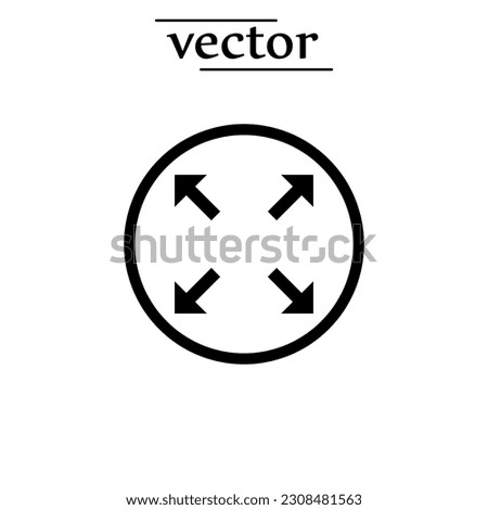 large capacity icon, expand icon flat illustration on white background..eps